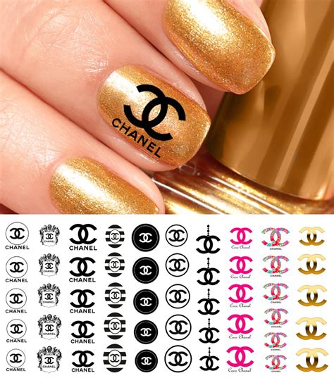 chanel sticker for nails|Chanel nail stickers for sale.